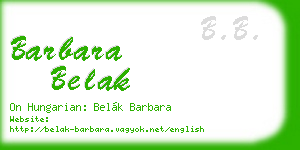 barbara belak business card