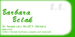 barbara belak business card